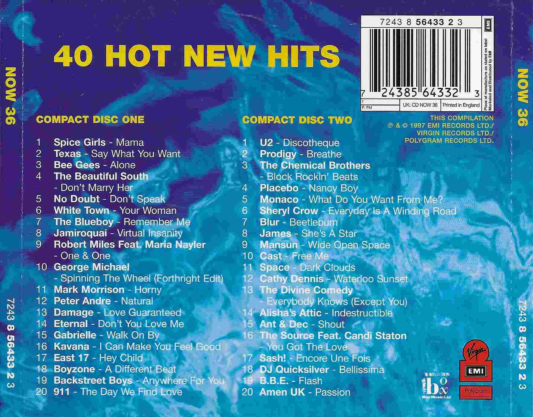 Picture of CD NOW 36 Now that's what I call music 36 by artist Various 